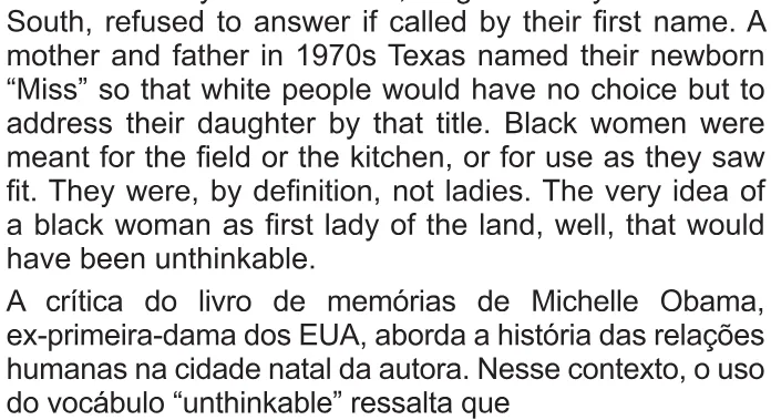 Trecho original com figura, tabela ou fórmula da questão 1 (inglês) do ENEM 2021 - 1º Dia – Caderno 9 – Laranja (Braile e ledor) – Aplicação Regular.