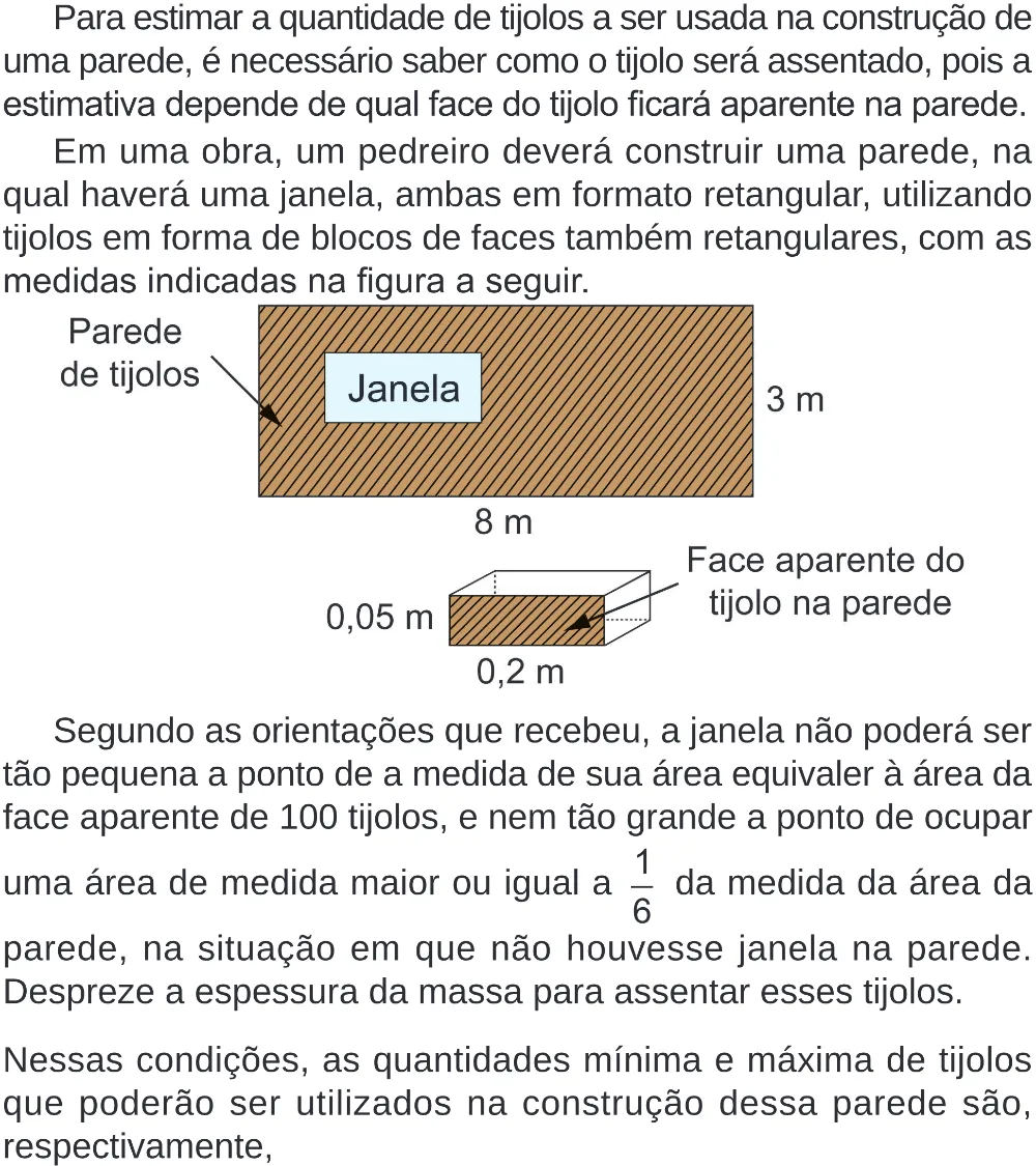 Trecho original com figura, tabela ou fórmula da questão 160 do ENEM 2024 - 2º Dia – Caderno 8 – Verde (Superampliada) – Reaplicação/PPL.