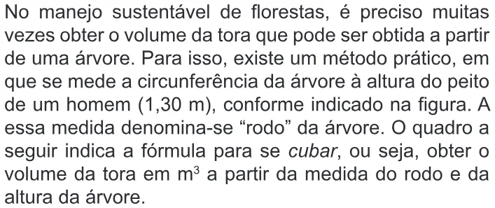 Trecho original com figura, tabela ou fórmula da questão 158 do ENEM 2010 - Dia 2 - Caderno 5 - Amarelo – Aplicação regular.