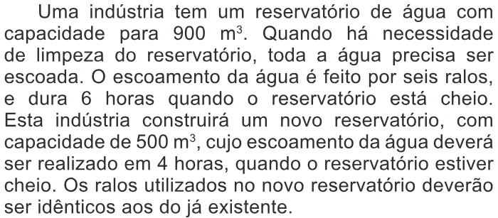 Trecho original com figura, tabela ou fórmula da questão 155 do ENEM 2013 - 2º Dia - Caderno 7 - Azul – Aplicação regular.