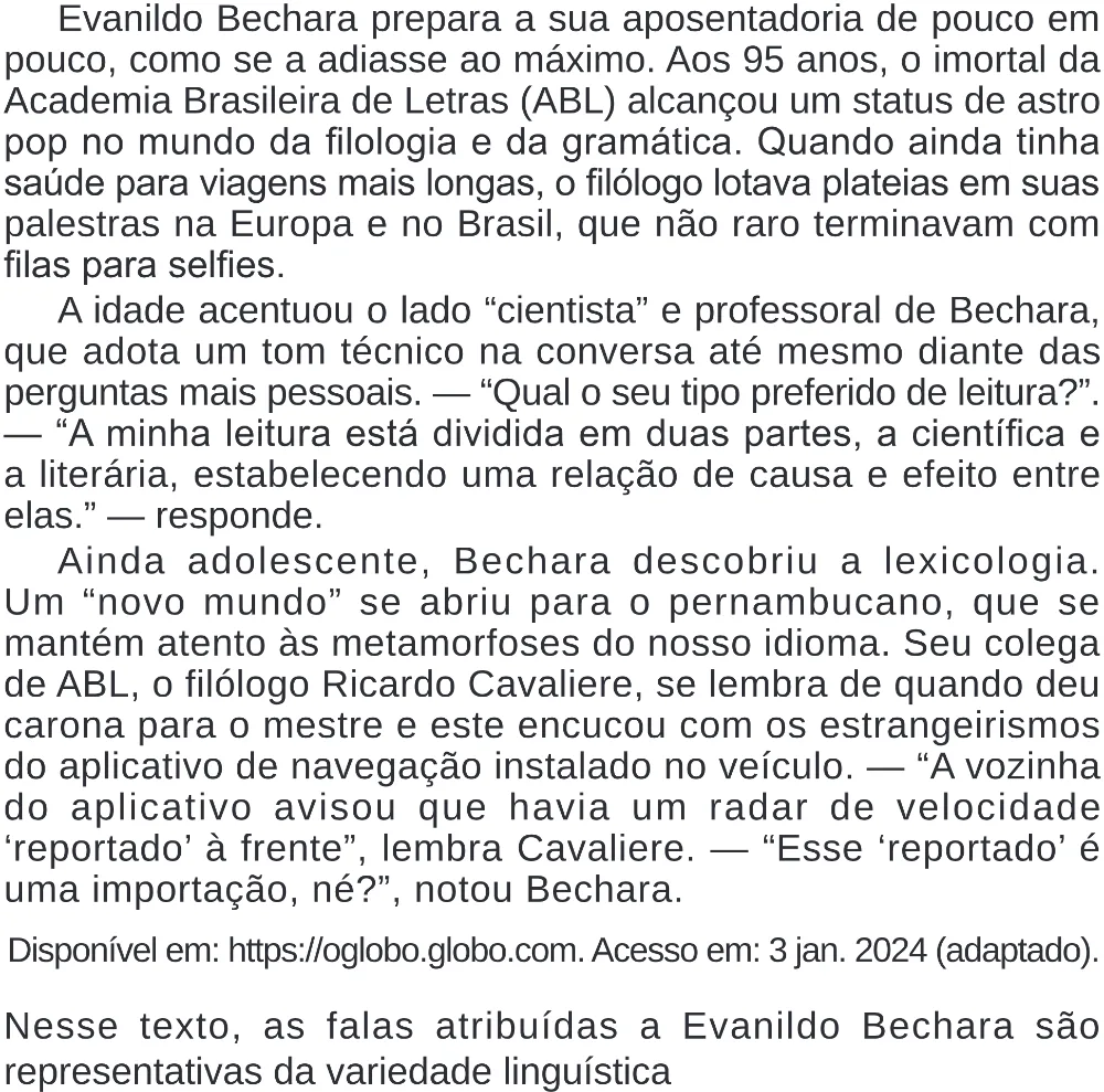 Trecho original com figura, tabela ou fórmula da questão 45 do ENEM 2024 - 1º Dia – Caderno 4 – Verde – Aplicação Regular - (Superampliada).