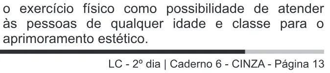 Alternativa E da questão 117 do ENEM 2014 - 2º Dia – Caderno 6 – Cinza – Terceira aplicação.