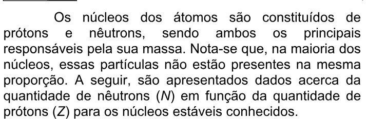 Trecho original com figura, tabela ou fórmula da questão 29 do ENEM 2009 - 1º Dia - Caderno 3 – Branco - Ledor.