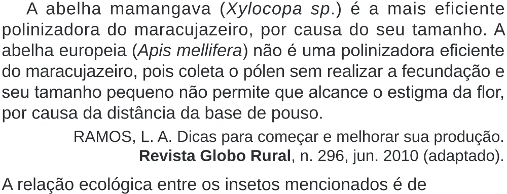 Trecho original com figura, tabela ou fórmula da questão 131 do ENEM 2024 - 2º Dia – Caderno 8 – Verde (Superampliada) – Reaplicação/PPL.