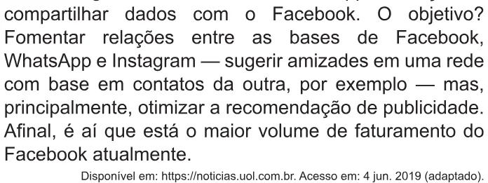 Trecho original com figura, tabela ou fórmula da questão 26 do ENEM 2021 - 1º Dia – Caderno 1 – Azul – Reaplicação/PPL/Segunda Oportunidade.