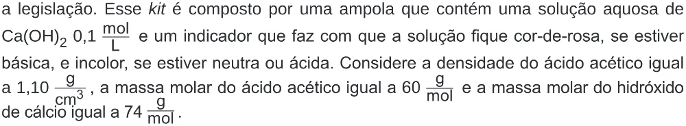 Trecho original com figura, tabela ou fórmula da questão 95 do ENEM 2019 - 2º Dia – Caderno 5 – Amarelo (Ampliada) – Reaplicação/PPL.