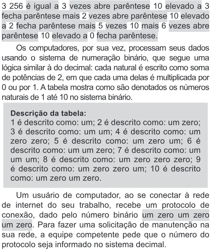 Trecho original com figura, tabela ou fórmula da questão 136 do ENEM 2020 - 2º Dia - Caderno 11 – Laranja (braile e ledor) – Aplicação Regular.