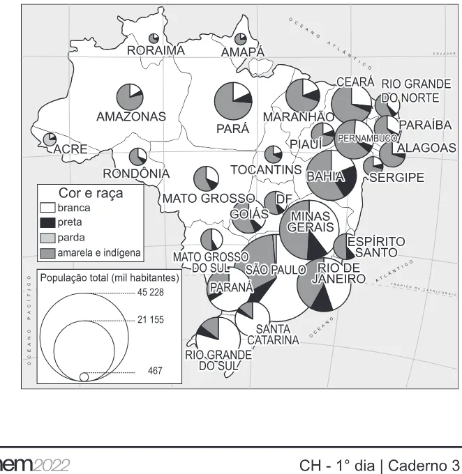 Alternativa B da questão 46 do ENEM 2022 - 1º Dia – Caderno 3 – Branco – Reaplicação/PPL.