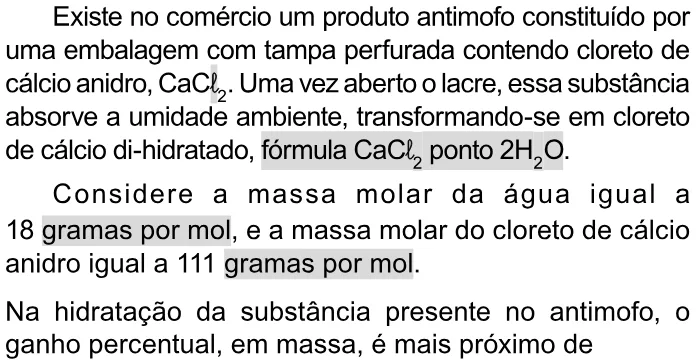 Trecho original com figura, tabela ou fórmula da questão 135 do ENEM 2023 - 2º Dia – Caderno 11 – Laranja (braile e ledor) – Aplicação Regular.