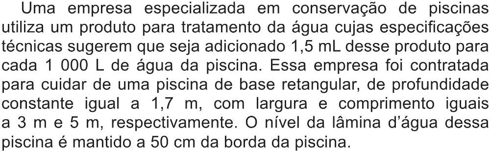 Trecho original com figura, tabela ou fórmula da questão 150 do ENEM 2017 - 2º Dia - Caderno 5 – Amarelo (Superampliada) – Aplicação regular.