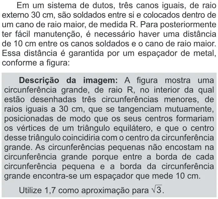 Trecho original com figura, tabela ou fórmula da questão 175 do ENEM 2013 - 2º Dia - Caderno 6 - Cinza – Ledor.