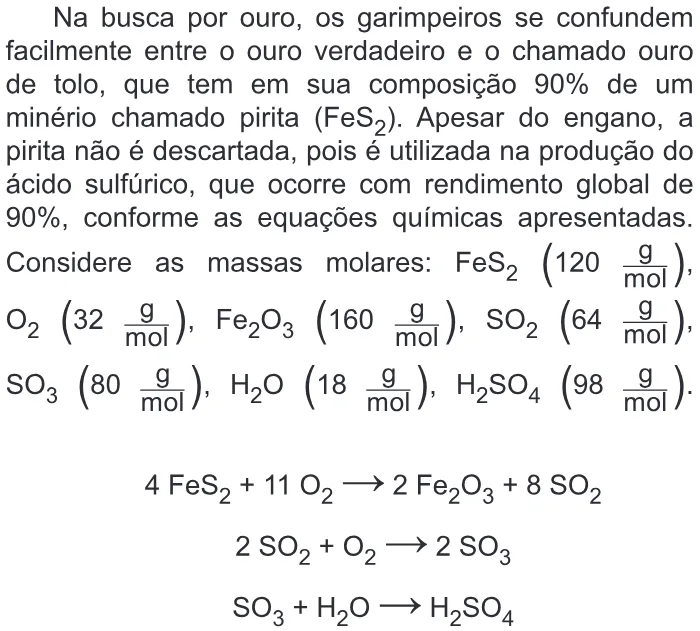 Trecho original com figura, tabela ou fórmula da questão 119 do ENEM 2019 - 2º Dia – Caderno 5 – Amarelo – Reaplicação/PPL.
