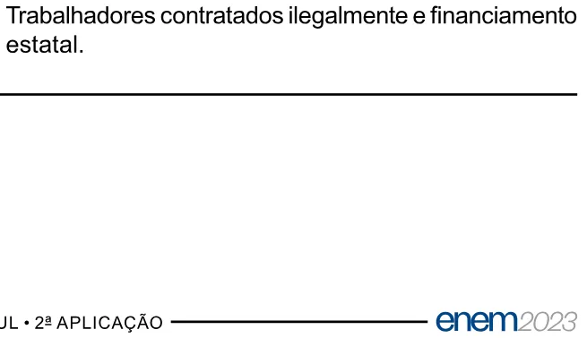 Alternativa E da questão 50 do ENEM 2023 - 1º Dia – Caderno 1 – Azul – Reaplicação/PPL.