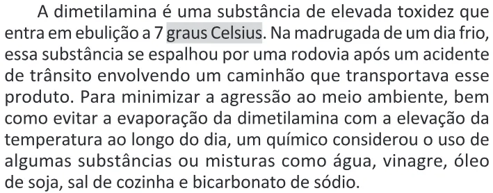 Trecho original com figura, tabela ou fórmula da questão 113 do ENEM 2025 - 2º Dia – Caderno 11 – Laranja (Braile e ledor) – Aplicação Regular - (Ledor).