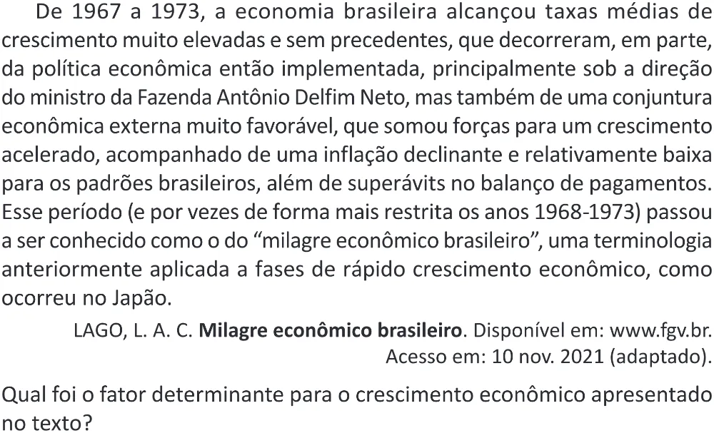 Trecho original com figura, tabela ou fórmula da questão 77 do ENEM 2025 - 1º Dia – Caderno 9 – Laranja (Braile e ledor) – Aplicação Regular - (Superampliada) - Belém, Ananindeua e Marituba.
