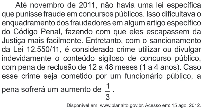 Trecho original com figura, tabela ou fórmula da questão 154 do ENEM 2016 - 2º Dia - Caderno 6 - Cinza – 2ª aplicação.