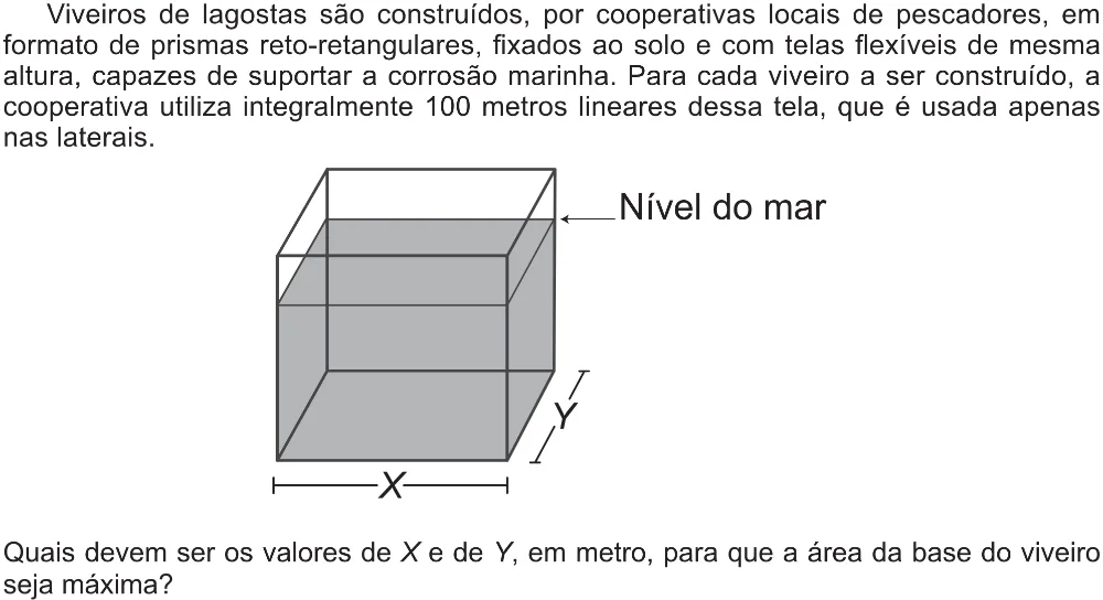Trecho original com figura, tabela ou fórmula da questão 168 do ENEM 2017 - 2º Dia - Caderno 5 – Amarelo(Ampliada) – Aplicação regular.