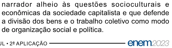 Alternativa E da questão 8 do ENEM 2023 - 1º Dia – Caderno 1 – Azul – Reaplicação/PPL.