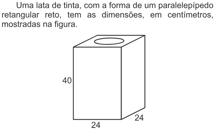 Trecho original com figura, tabela ou fórmula da questão 151 do ENEM 2014 - 2º Dia - Caderno 7 - Azul – Aplicação regular.