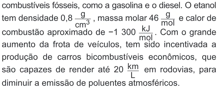 Trecho original com figura, tabela ou fórmula da questão 129 do ENEM 2019 - 2º Dia – Caderno 7 – Azul – Reaplicação/PPL.