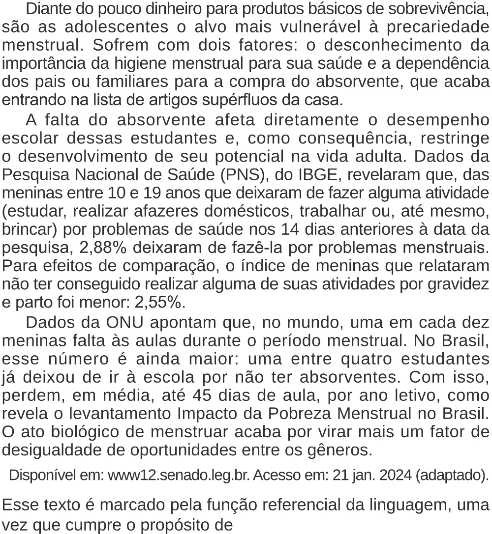 Trecho original com figura, tabela ou fórmula da questão 38 do ENEM 2024 - 1º Dia – Caderno 10 – Roxo (Libras) – Aplicação Regular - (Superampliada).