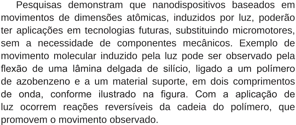 Trecho original com figura, tabela ou fórmula da questão 99 do ENEM 2018 - 2º Dia - Caderno 5 – Amarelo (Superampliada) – Aplicação regular.