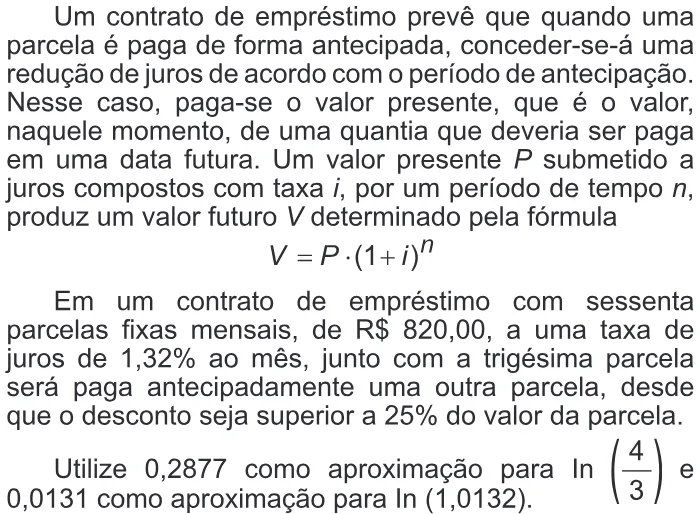 Trecho original com figura, tabela ou fórmula da questão 137 do ENEM 2018 - 2º Dia - Caderno 7 - Azul – Aplicação regular.