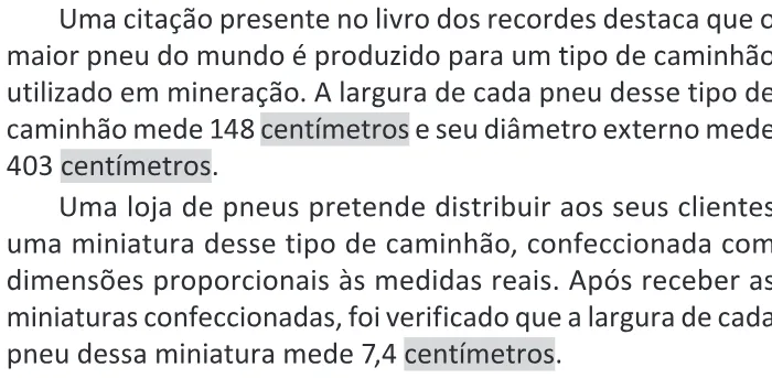 Trecho original com figura, tabela ou fórmula da questão 146 do ENEM 2025 - 2º Dia – Caderno 11 – Laranja (Braile e ledor) – Aplicação Regular - (Ledor) - Belém, Ananindeua e Marituba.
