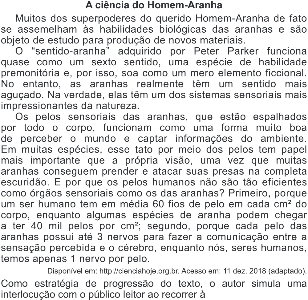 Trecho original com figura, tabela ou fórmula da questão 26 do ENEM 2019 - 1º Dia – Caderno 2 – Amarelo (Superampliada) – Aplicação Regular.