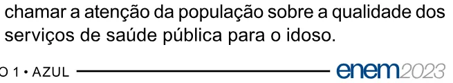 Alternativa E da questão 45 do ENEM 2023 - 1º Dia – Caderno 1 – Azul – Aplicação Regular.