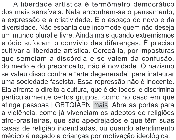 Trecho original com figura, tabela ou fórmula da questão 82 do ENEM 2024 - 1º Dia – Caderno 9 – Laranja (braile e ledor) – Reaplicação/PPL.