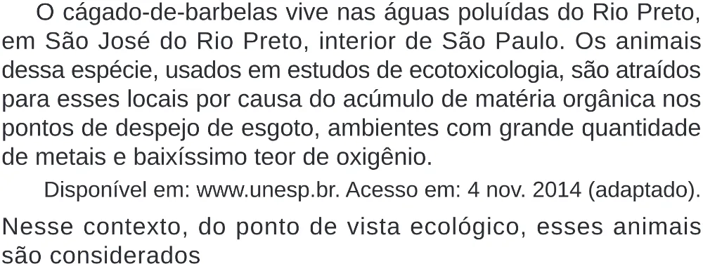 Trecho original com figura, tabela ou fórmula da questão 104 do ENEM 2024 - 2º Dia – Caderno 8 – Verde (Superampliada) – Reaplicação/PPL.