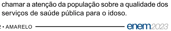 Alternativa E da questão 28 do ENEM 2023 - 1º Dia – Caderno 2 – Amarelo – Aplicação Regular.