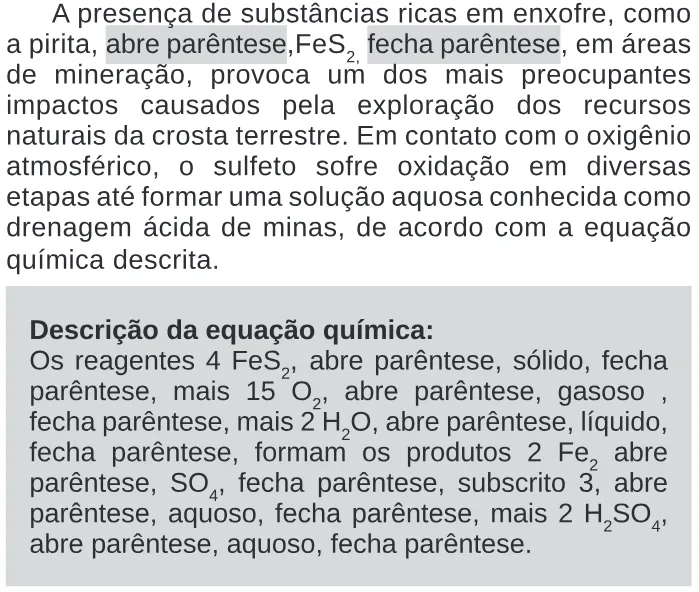 Trecho original com figura, tabela ou fórmula da questão 93 do ENEM 2020 - 2º Dia – Caderno 11 – Laranja (braile e ledor) – Reaplicação/PPL.