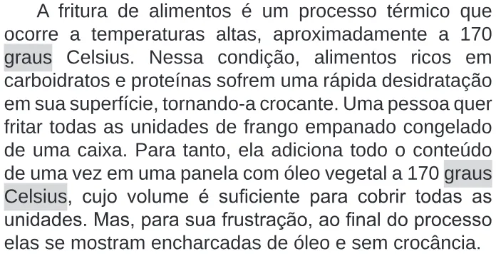 Trecho original com figura, tabela ou fórmula da questão 124 do ENEM 2020 - 2º Dia – Caderno 11 – Laranja (braile e ledor) – Reaplicação/PPL.