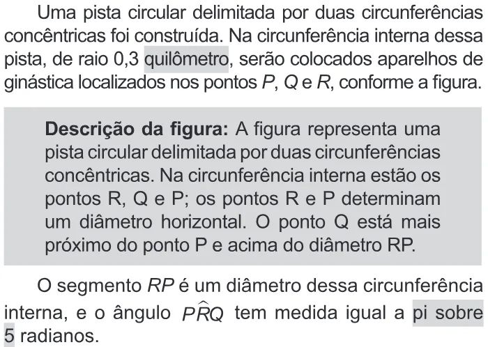 Trecho original com figura, tabela ou fórmula da questão 170 do ENEM 2019 - 2º Dia – Caderno 11 – Laranja – Reaplicação/PPL.