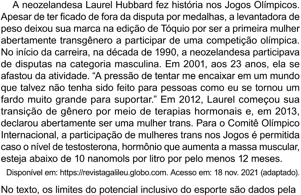 Trecho original com figura, tabela ou fórmula da questão 10 do ENEM 2023 - 1º Dia – Caderno 10 – Verde (Libras) – Aplicação Regular - (Superampliada).