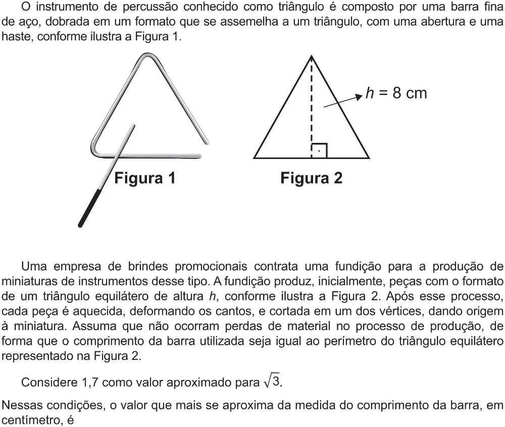 Trecho original com figura, tabela ou fórmula da questão 146 do ENEM 2021 - 2º Dia – Caderno 12 – Verde (Libras – Ampliada) – Aplicação Regular.