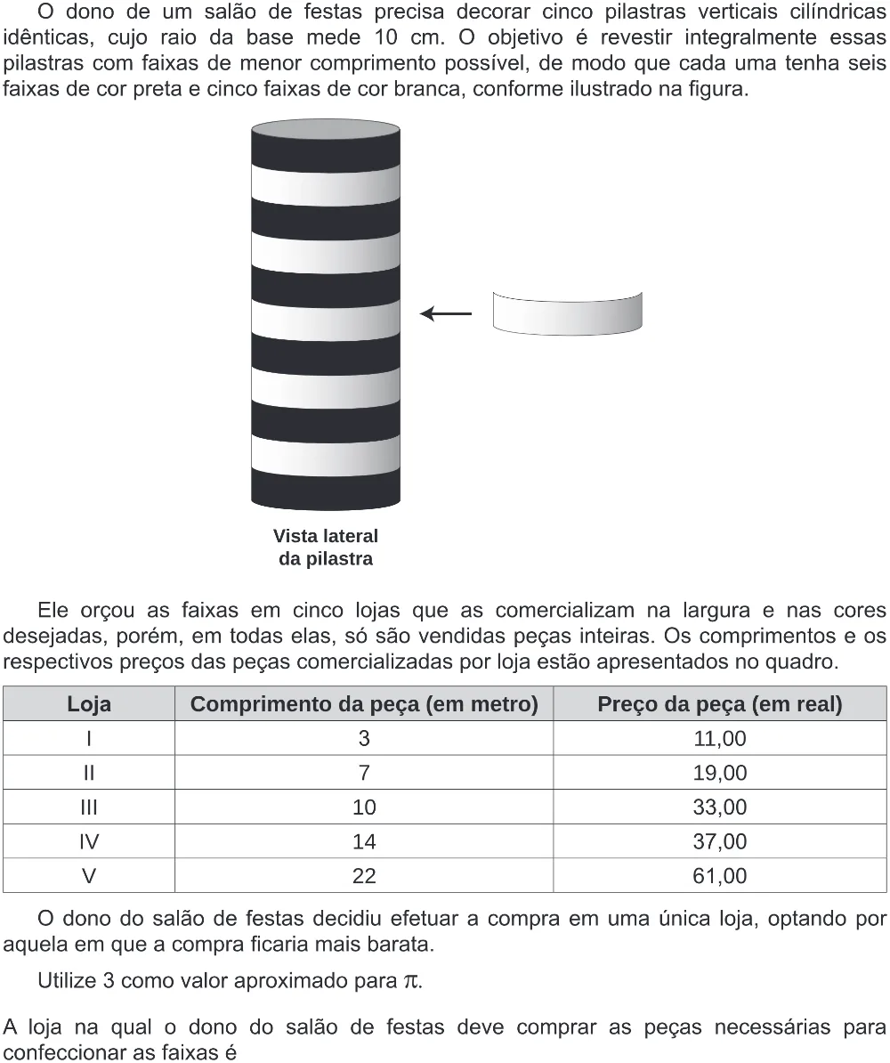 Trecho original com figura, tabela ou fórmula da questão 162 do ENEM 2019 - 2º Dia – Caderno 5 – Amarelo (Ampliada) – Reaplicação/PPL.