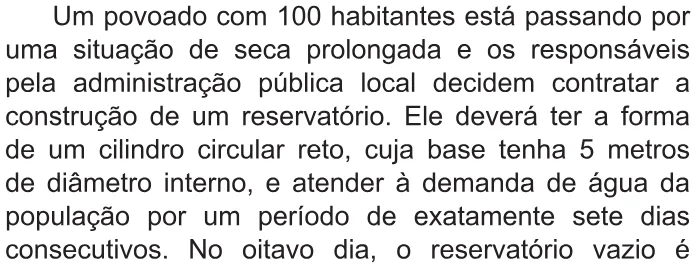 Trecho original com figura, tabela ou fórmula da questão 153 do ENEM 2021 - 2º Dia – Caderno 11 – Laranja (braile e ledor) – Aplicação Regular.