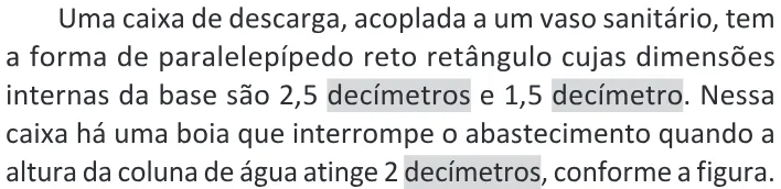 Trecho original com figura, tabela ou fórmula da questão 167 do ENEM 2025 - 2º Dia – Caderno 11 – Laranja (Braile e ledor) – Aplicação Regular - (Ledor).