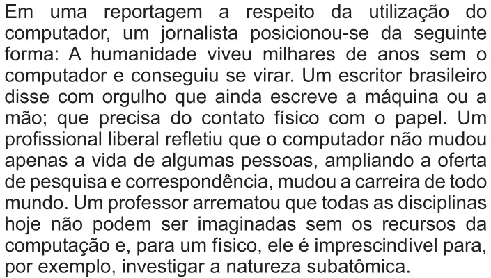 Trecho original com figura, tabela ou fórmula da questão 97 do ENEM 2010 - 2º Dia – Caderno 6 – Cinza – Reaplicação/PPL.
