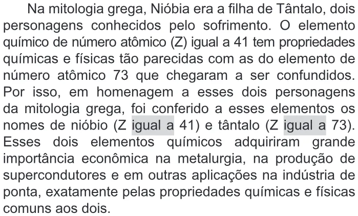Trecho original com figura, tabela ou fórmula da questão 119 do ENEM 2018 - 2º Dia - Caderno 11 – Laranja (Braile e ledor) – Aplicação regular.