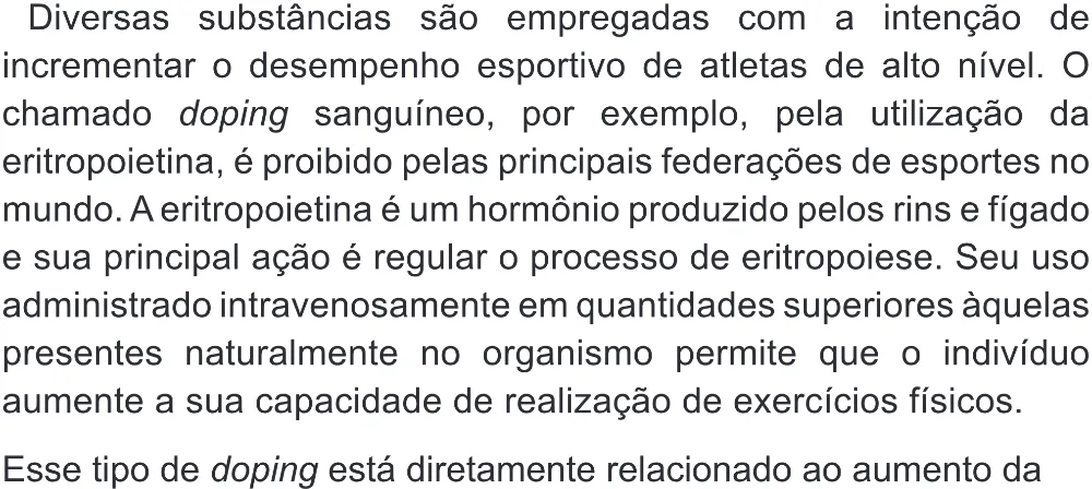 Trecho original com figura, tabela ou fórmula da questão 120 do ENEM 2022 - 2º Dia – Caderno 6 – Cinza (Superampliada) – Aplicação Regular.