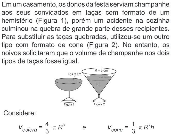 Trecho original com figura, tabela ou fórmula da questão 168 do ENEM 2010 - Dia 2 - Caderno 5 - Amarelo – Aplicação regular.