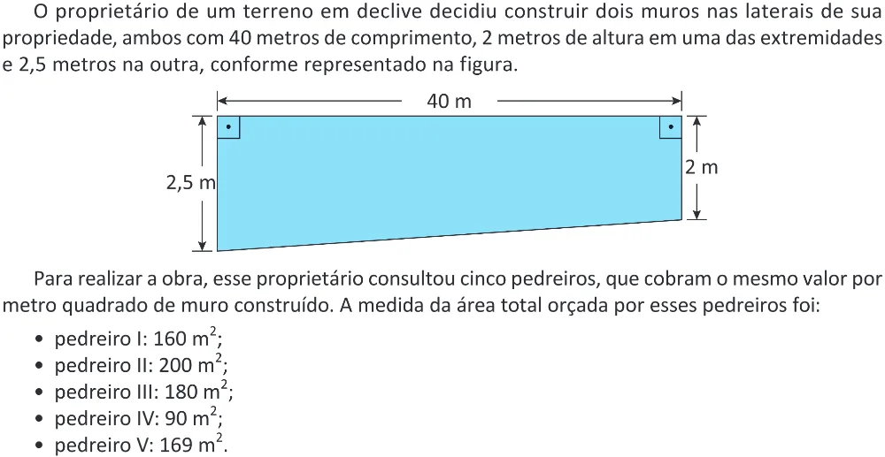 Trecho original com figura, tabela ou fórmula da questão 179 do ENEM 2025 - 2º Dia – Caderno 11 – Laranja (Braile e ledor) – Aplicação Regular - (Ampliada) - Belém, Ananindeua e Marituba.