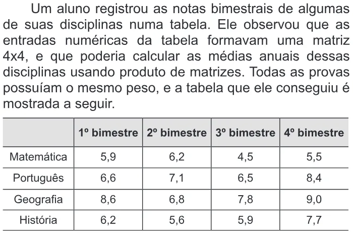 Trecho original com figura, tabela ou fórmula da questão 166 do ENEM 2012 - 2º Dia - Caderno 6 - Cinza – Ledor.