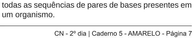Alternativa E da questão 112 do ENEM 2018 - 2º Dia - Caderno 5 - Amarelo – Aplicação regular.