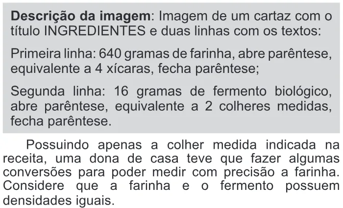 Trecho original com figura, tabela ou fórmula da questão 137 do ENEM 2017 - 2º Dia - Caderno 11 - Laranja – Reaplicação/PPL - Ledor.