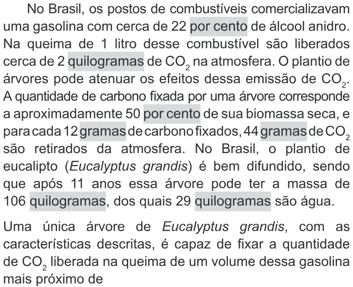 Trecho original com figura, tabela ou fórmula da questão 126 do ENEM 2017 - 2º Dia - Caderno 11 - Laranja – Reaplicação/PPL - Ledor.
